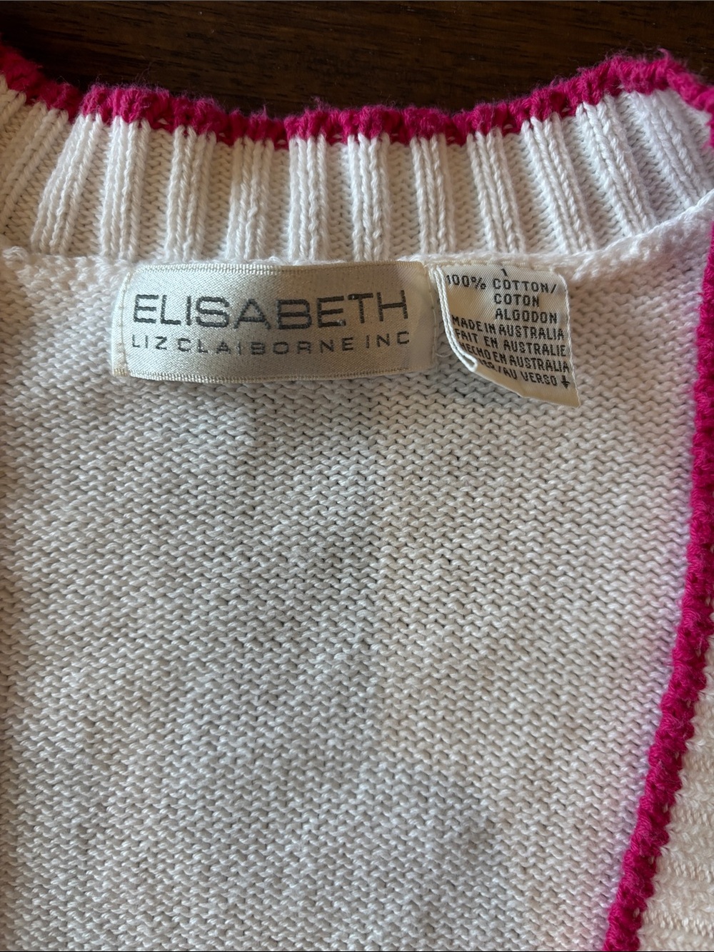 Vintage Elizabeth Claiborne Chunky Button Cardigan Sweater - Picture 3 of 7